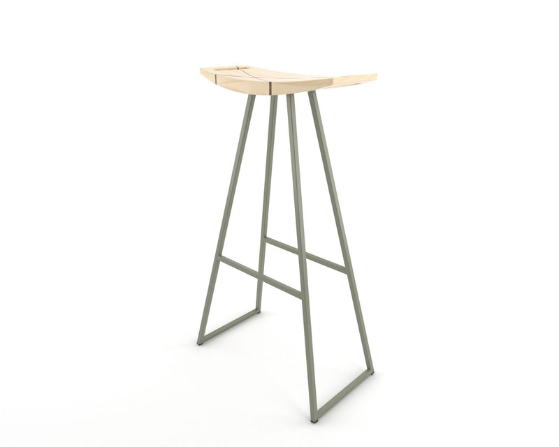 Roberts Bar Stool - Tronk - Stools + Benches + Ottomans - Walnut - Green - HORNE