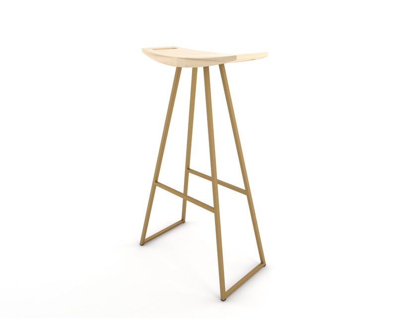 Roberts Bar Stool - Tronk - Stools + Benches + Ottomans - Walnut - Green - HORNE