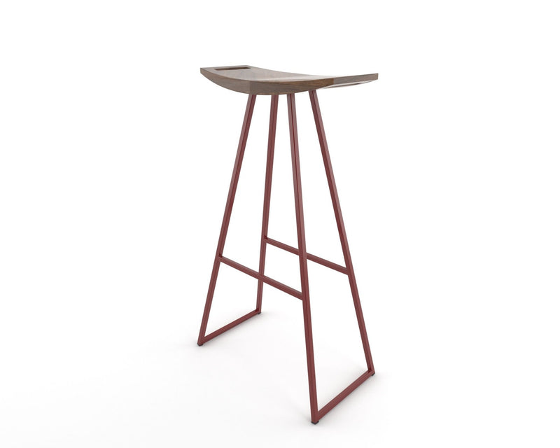 Roberts Bar Stool - Tronk - Stools + Benches + Ottomans - Walnut - Green - HORNE