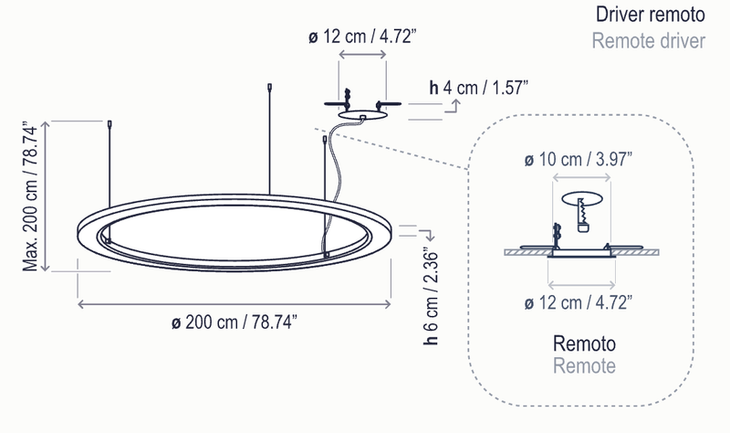 Roda S/200 LED Dimmable Pendant - Bover - Pendants - Cream - Surface Canopy - HORNE