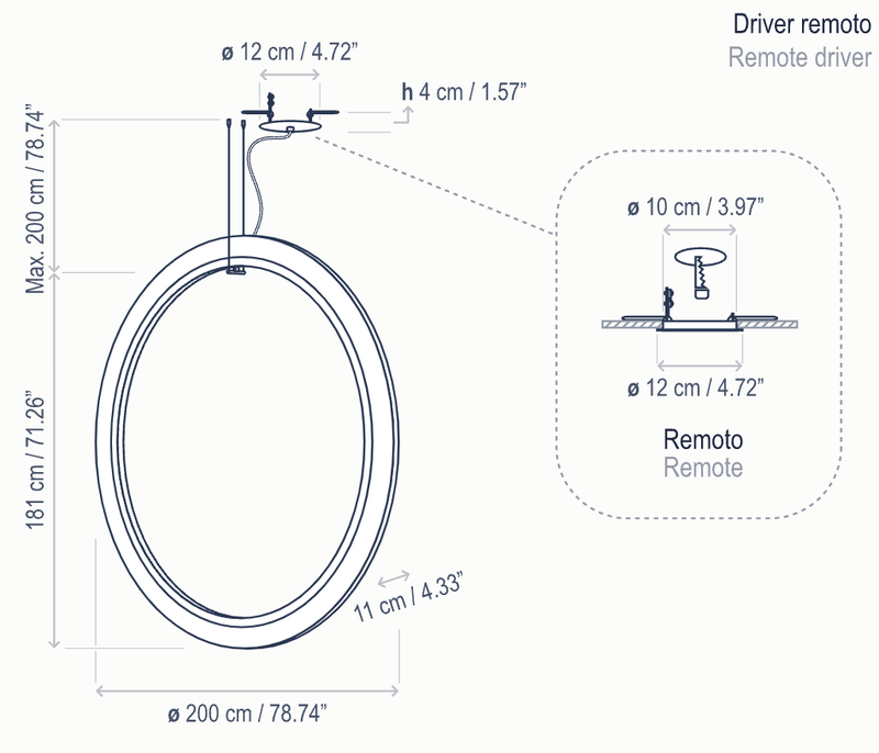 Roda S/200/V LED Dimmable Pendant - Bover - Pendants - Cream - Surface Canopy - HORNE