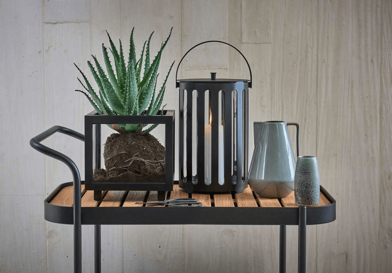 Roll Bar Trolley With Teak - Cane Line - Outdoor Furniture - Lava - HORNE