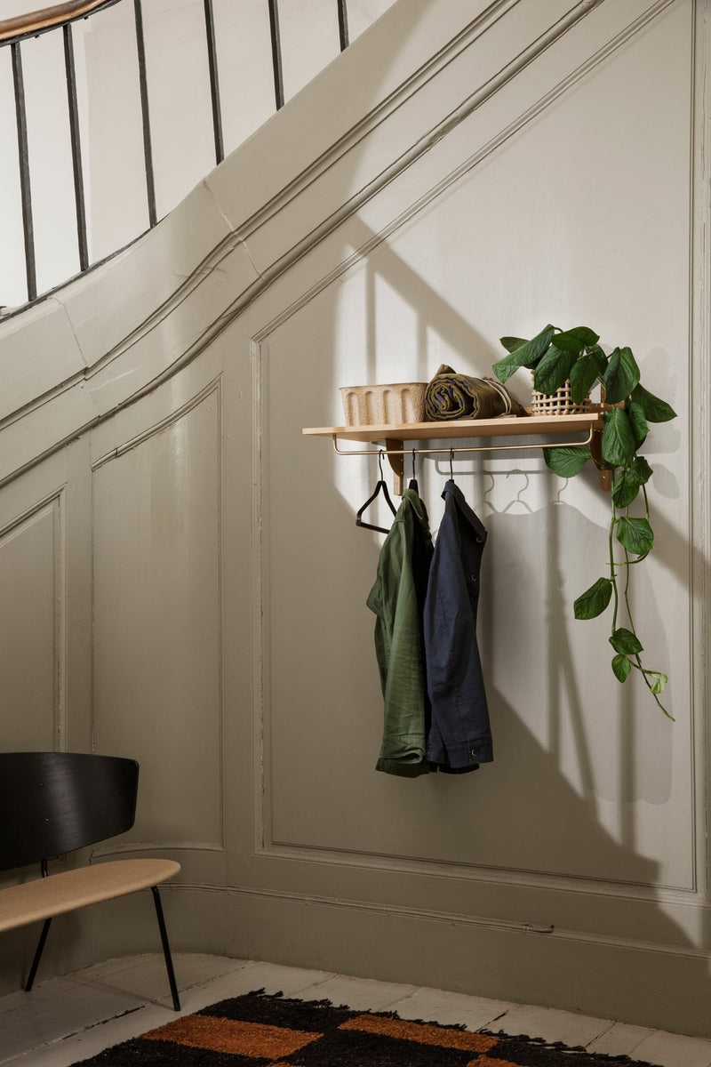 Sector Rack Shelf - Ferm Living - Shelving - Black Ash/ Black Brass - HORNE