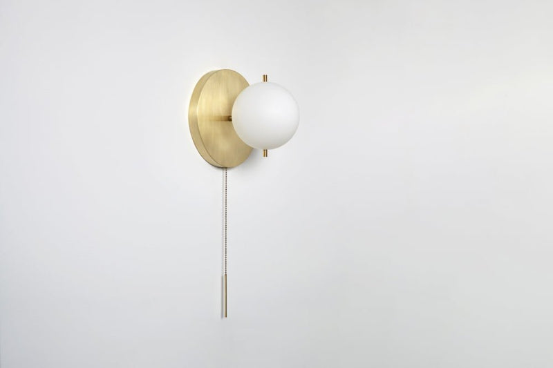Signal Sconce - Workstead - Wall Sconces - Hewn Brass - With Pull Chain - HORNE