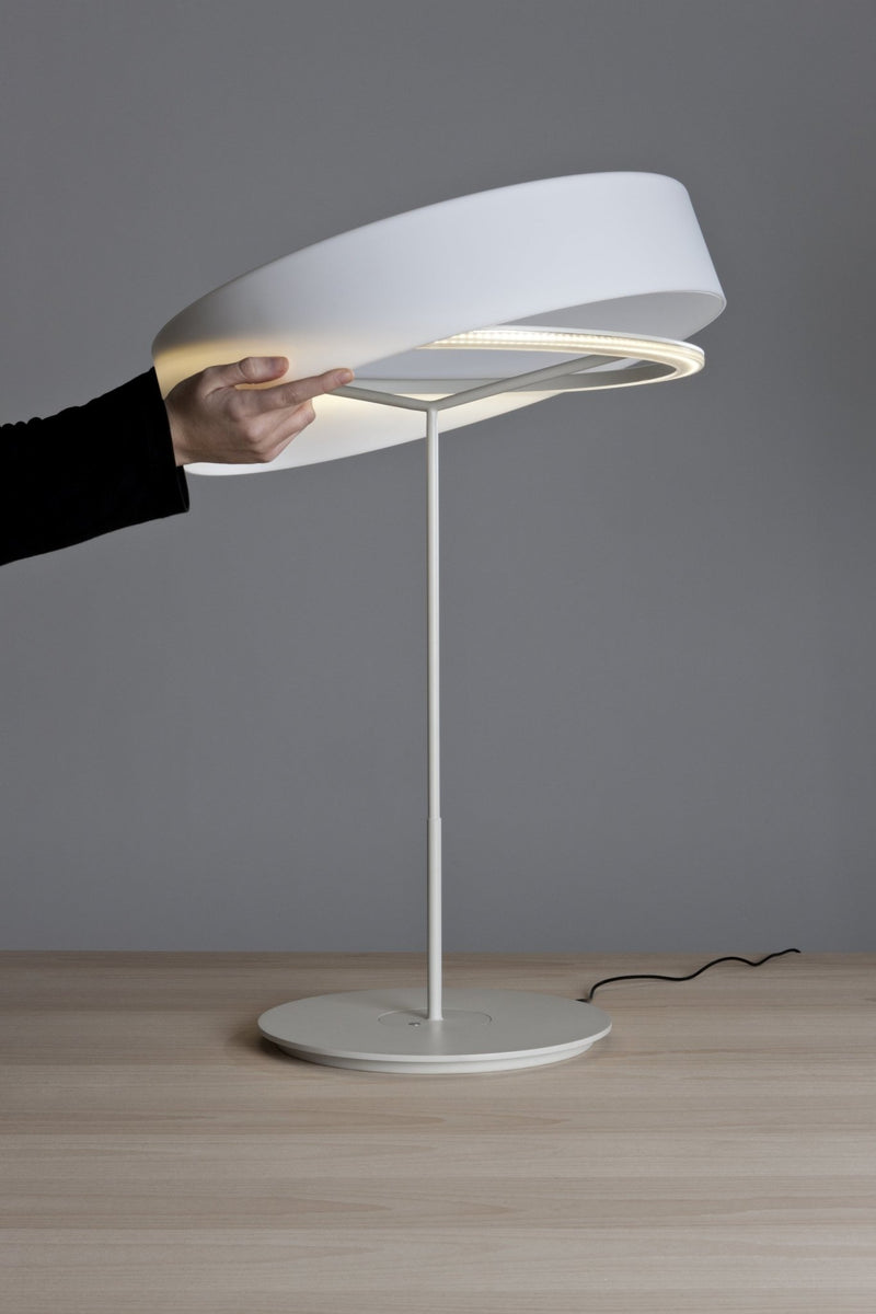 Sin Table Lamp - Large - Santa & Cole - Table + Task - White Grey - White Opal Methacrylate - HORNE