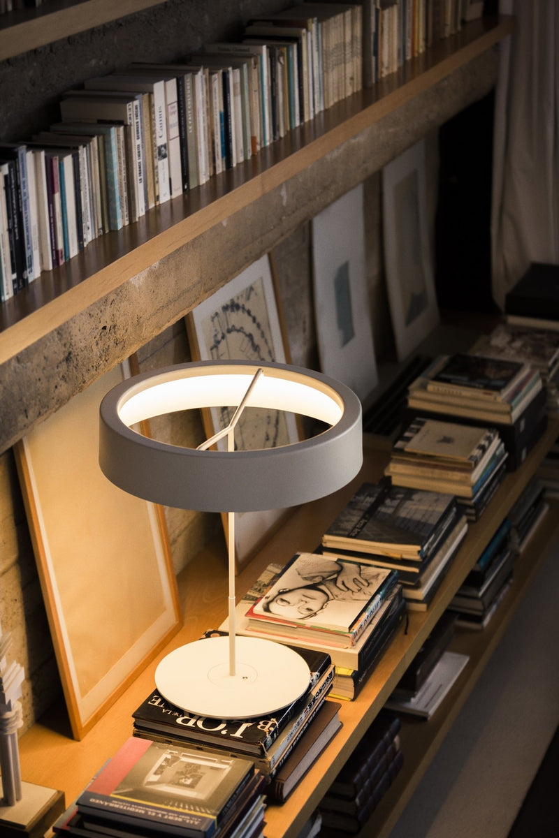 Sin Table Lamp - Large - Santa & Cole - Table + Task - White Grey - White Opal Methacrylate - HORNE