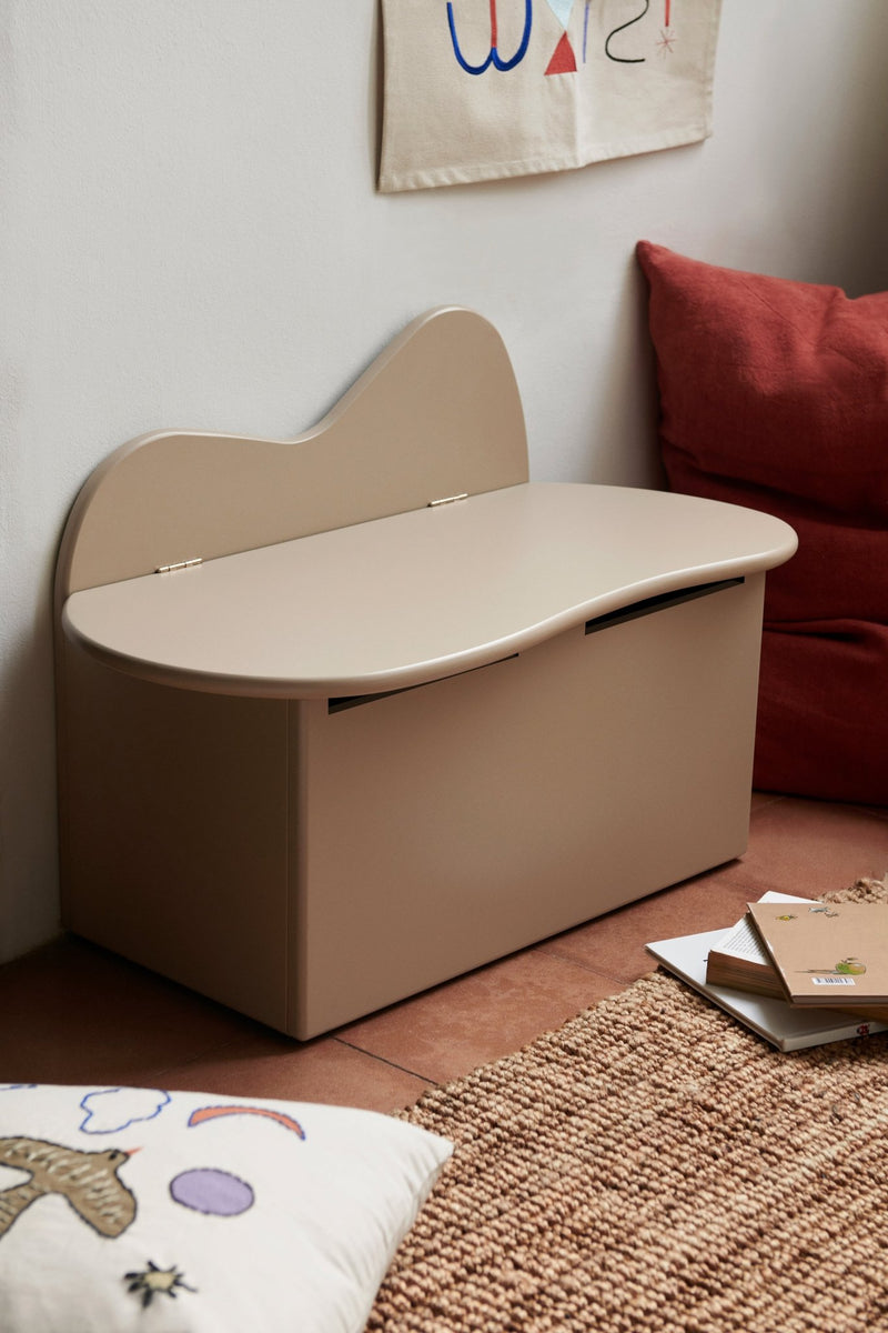 Slope Storage Bench - Ferm Living - Shelving - Cashmere - HORNE