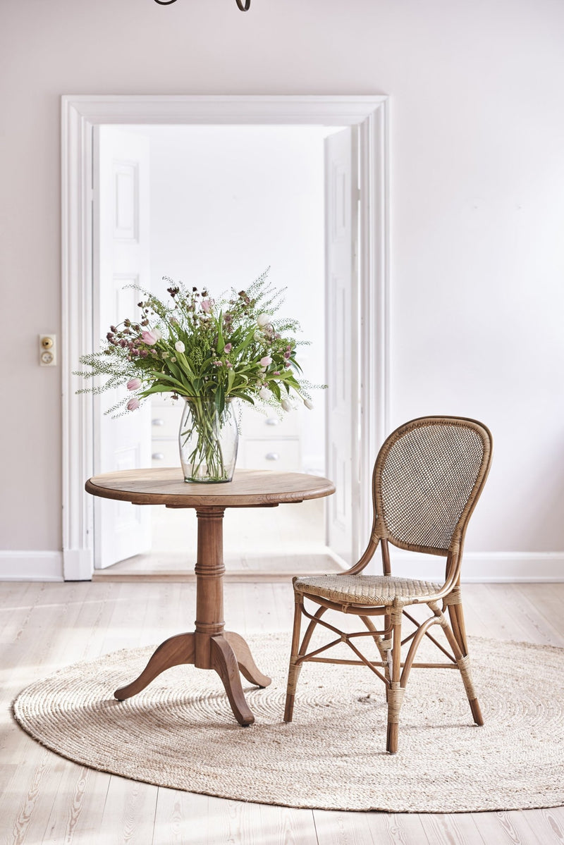 Sofie Side Chair AluRattan - Sika Design - Chairs - White - White / Cappuccino Dots - HORNE