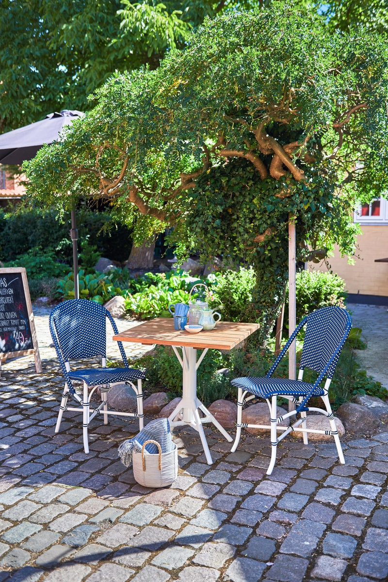 Sofie Side Chair AluRattan - Sika Design - Chairs - White - White / Cappuccino Dots - HORNE