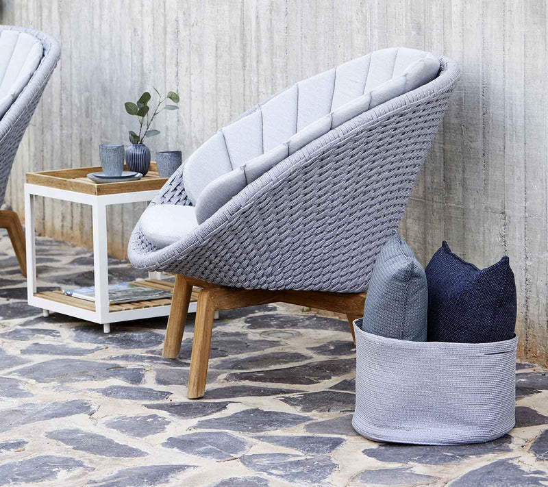 Soft Rope Outdoor Basket - Cane Line - Outdoor Furniture - Medium - Dark Grey - HORNE