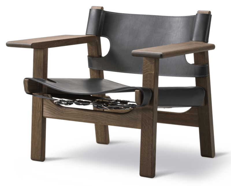 Spanish Chair - Fredericia - Chairs - Natural Saddle Leather/Soaped Oak - HORNE
