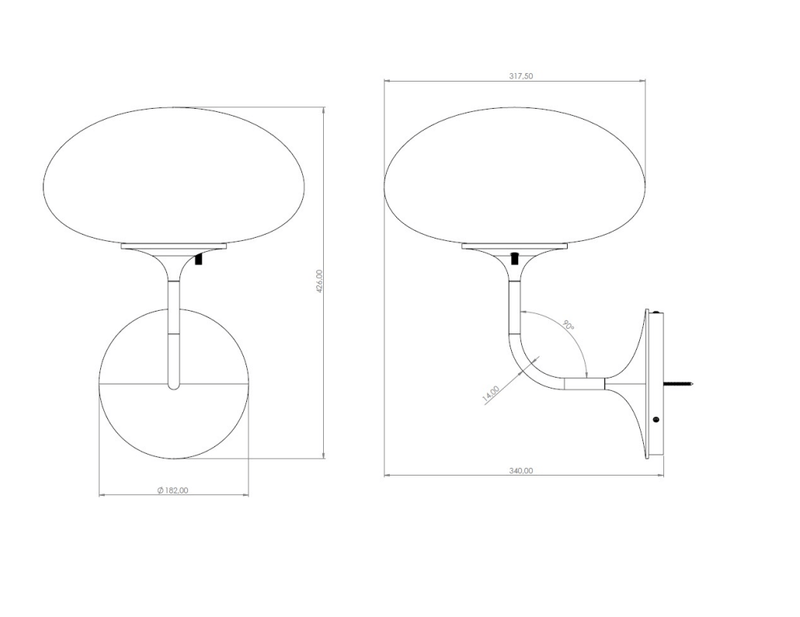 Stemlite Wall Lamp - Gubi - Wall Sconces - HORNE