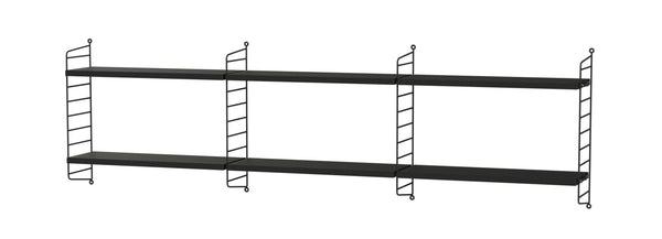 String Bedroom Shelving - Unit E - String Furniture - Shelving - Black/Black - HORNE