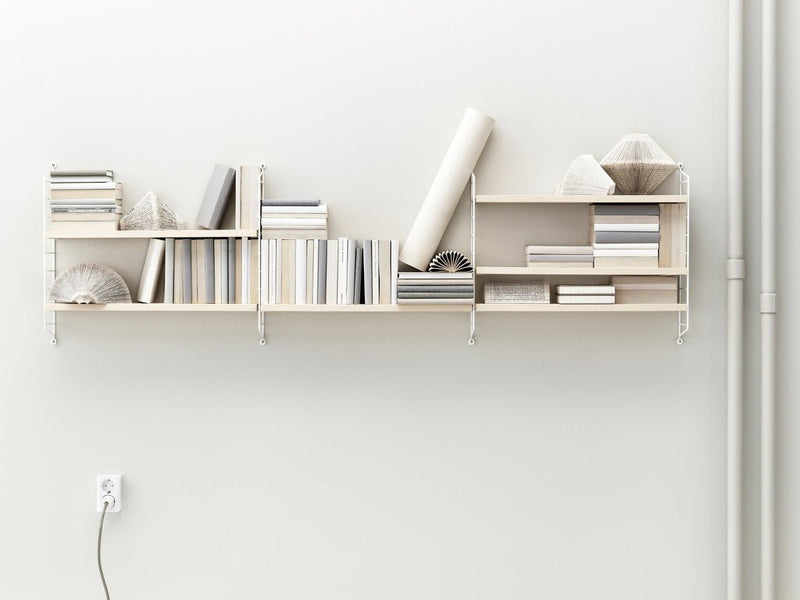 String Living Room Shelving - Unit O - String Furniture - Shelving - White - HORNE