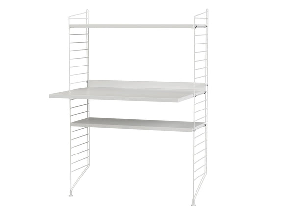 String Workspace Desk/Shelving - Unit H - String Furniture - Shelving - White - HORNE