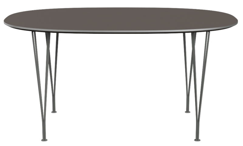 Superellipse™ Dining Table - Fritz Hansen - Table + Task - Clear Lacquered Walnut - Chromed Steel - HORNE