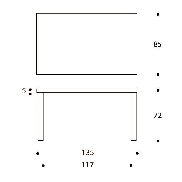 Table 82B by Alvar Aalto - Artek Tables + Desks - White Laminate Top - HORNE