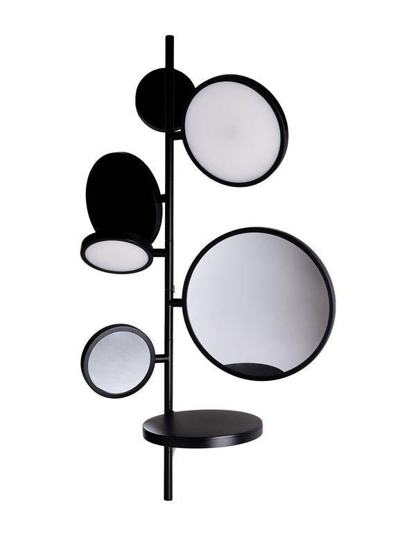Tell Me Stories Bathroom Wall Lamp with Mirrors - DCW Editions - Wall Sconces - Black - HORNE