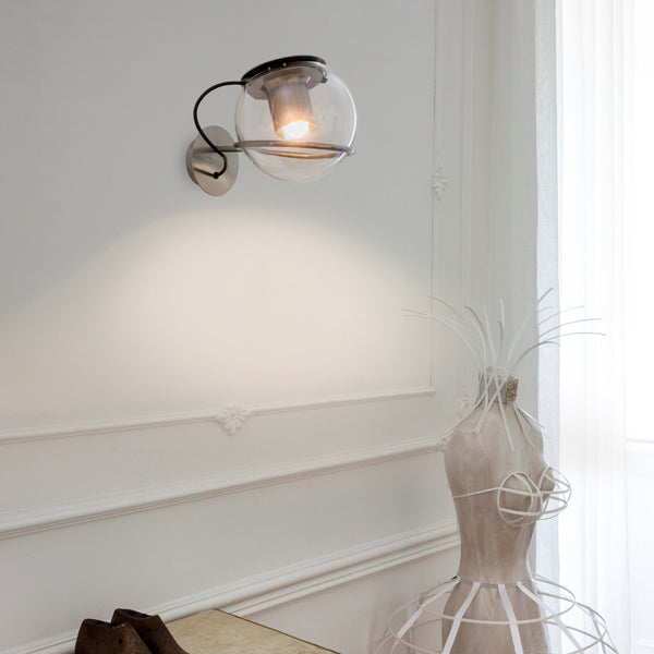 The Globe Wall Lamp - Oluce - Wall Sconces - Nickel - HORNE