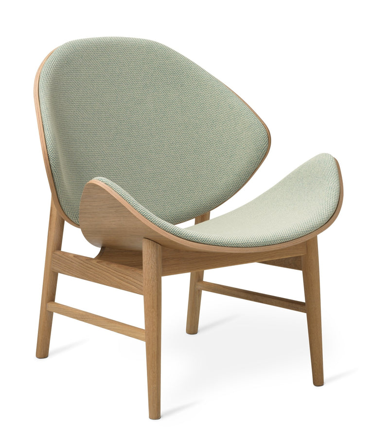 The Orange Lounge Chair - Upholstered Back and Seat - Warm Nordic - Chairs - Black Leather/ Black Oak - HORNE