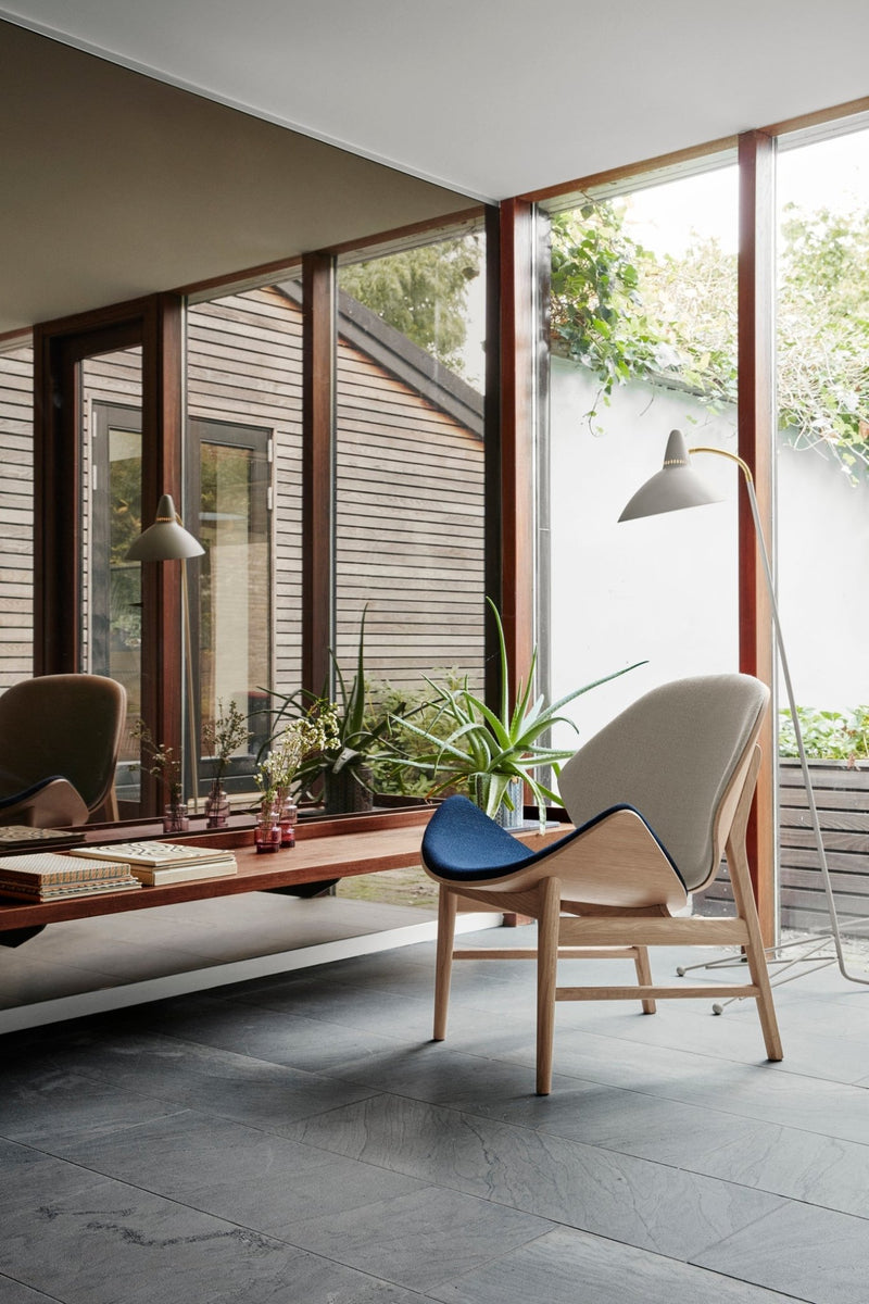 The Orange Lounge Chair - Upholstered Seat - Warm Nordic - Chairs - Black Leather/ Smoked Oak - HORNE