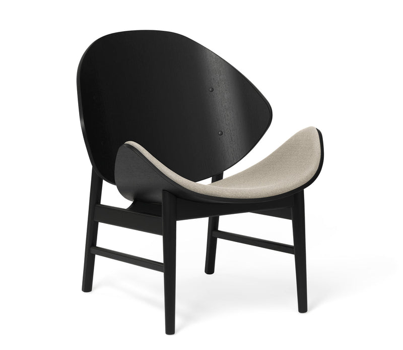 The Orange Lounge Chair - Upholstered Seat - Warm Nordic - Chairs - Black Leather/ Smoked Oak - HORNE