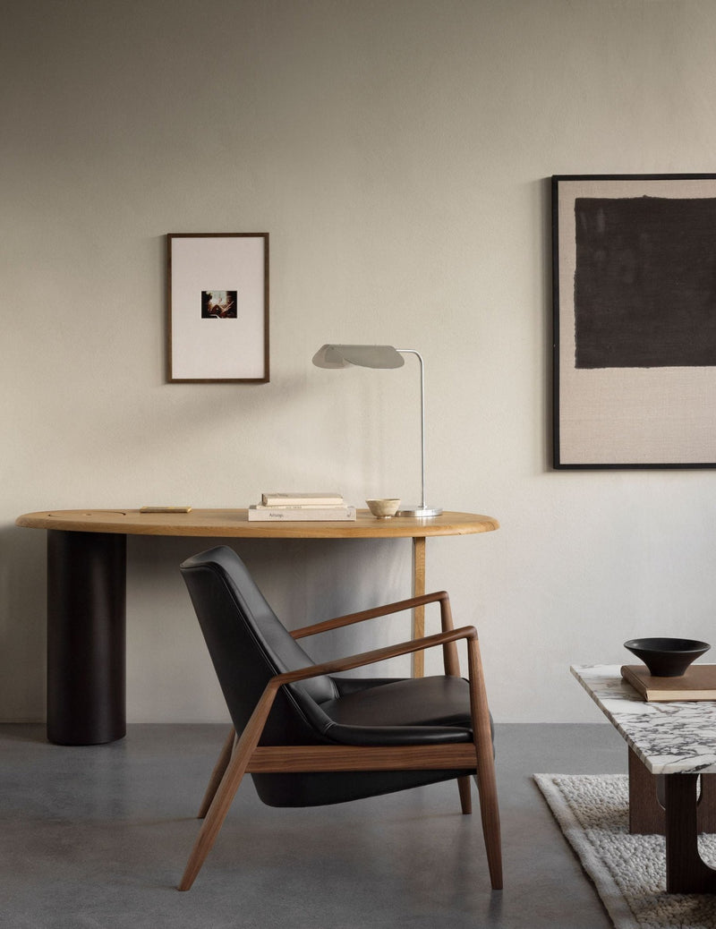 The Seal Lounge Chair - High Back - Audo Copenhagen Chairs - Natural Oak - Dakar Leather - 0329 Brown - HORNE