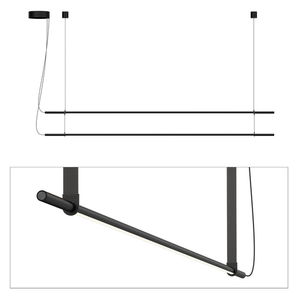 T.O. Pendant 2 Stack - Pablo Designs - Pendants - Matte Black - Graphite - HORNE