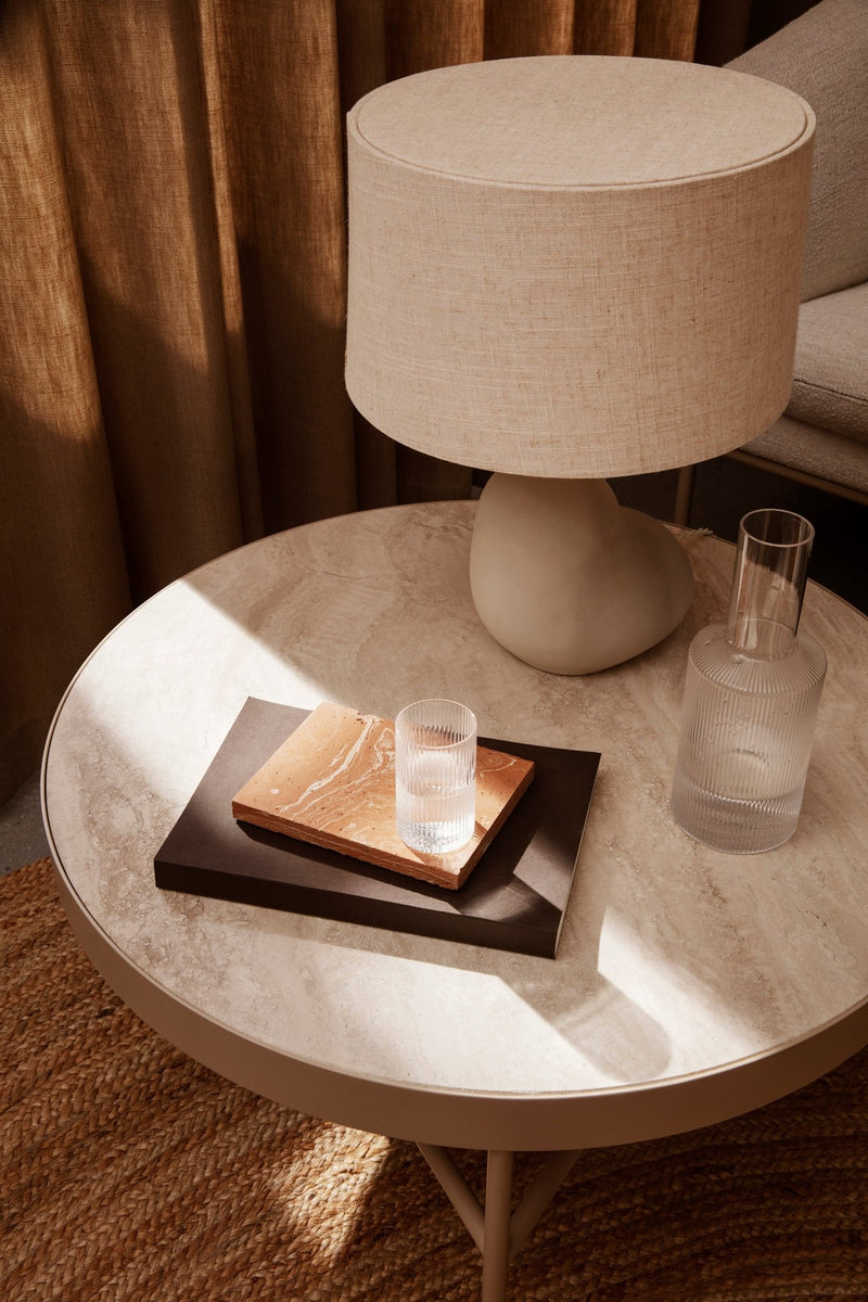 Travertine Table - Ferm Living - Tables + Desks - Medium - HORNE