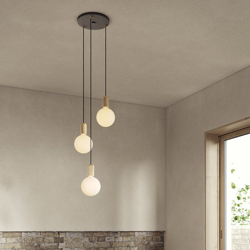 Triple Pendant - Tala - Black - Brass - Sphere IV - HORNE