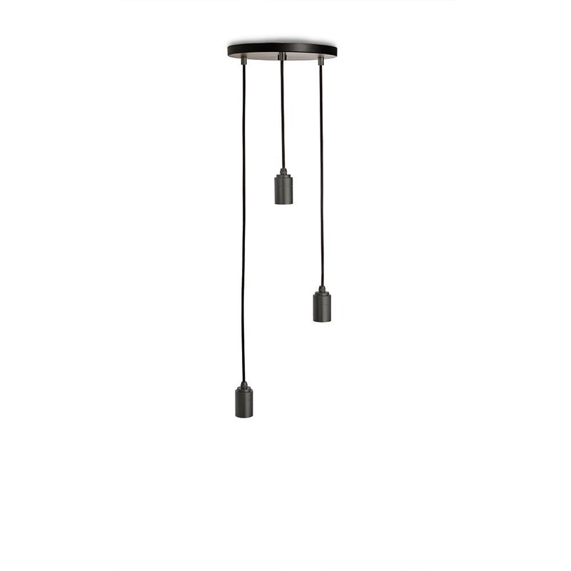 Triple Pendant - Tala - Black - Brass - Sphere IV - HORNE