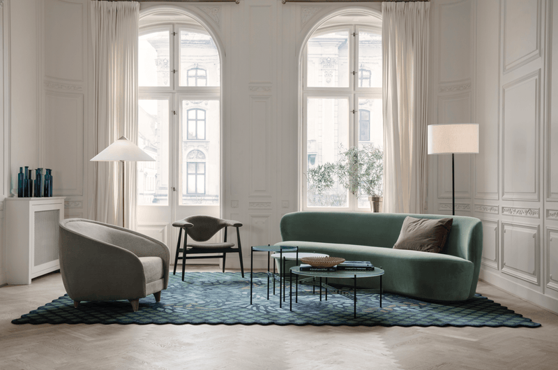 TS Coffee Table Round Ø 31.5 - Polished Steel - Gubi - Tables + Desks - Black Marquina Marble - HORNE