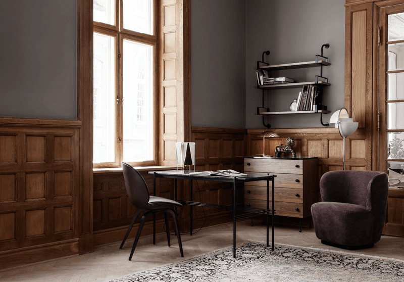 Gubi TS Desk - Marble & Glass 
