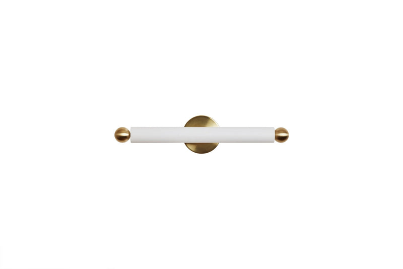 Tube Sconce/Flush Mount - Workstead - Wall Sconces - Hewn Brass - HORNE