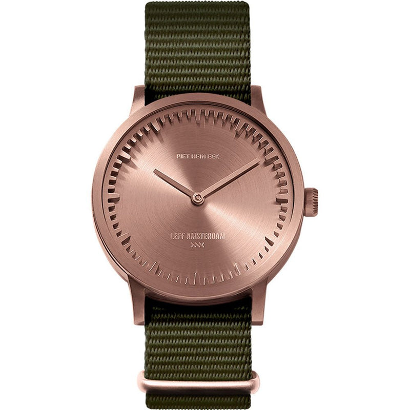 Tube Watch T32 - Leff Amsterdam - Clocks + Watches - Black Face - Black Leather Strap - HORNE