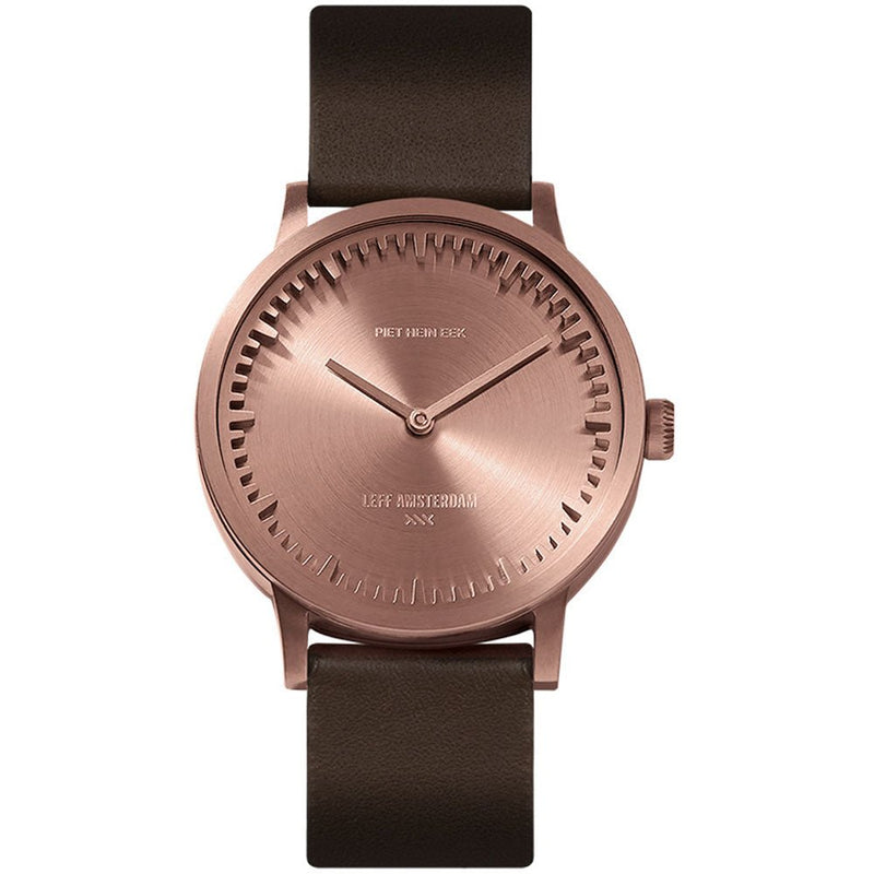Tube Watch T32 - Leff Amsterdam - Clocks + Watches - Black Face - Black Leather Strap - HORNE
