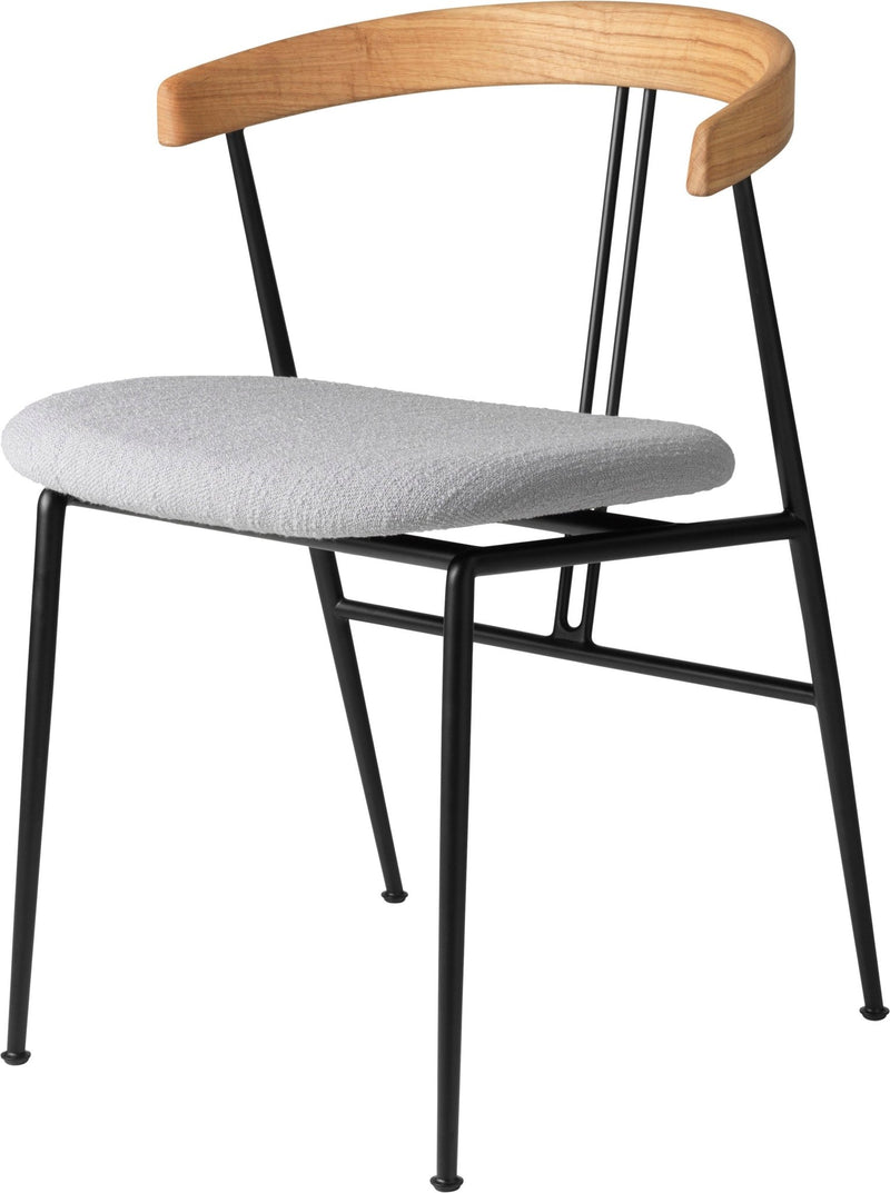 Violin Dining Chair - Seat Upholstered - Gubi - Chairs - Oiled Oak - Gabriel Tempt 61168 - HORNE