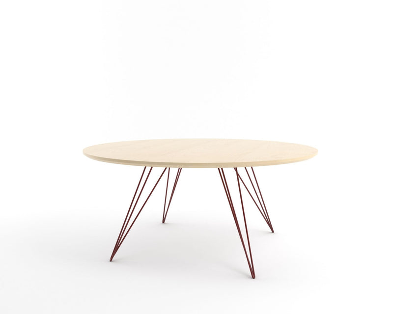 Williams Coffee Table - Large Circle - Tronk - Tables + Desks - Maple - Blood Red - HORNE