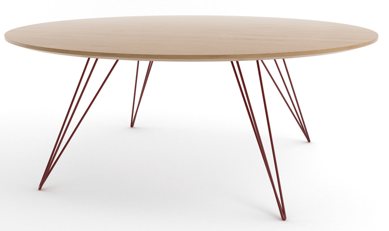Williams Coffee Table - Large Oval - Tronk - Tables + Desks - Maple - Blood Red - HORNE