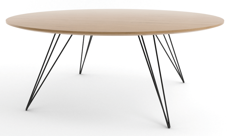 Williams Coffee Table - Small Circle - Tronk - Tables + Desks - Walnut - Brassy Gold - HORNE