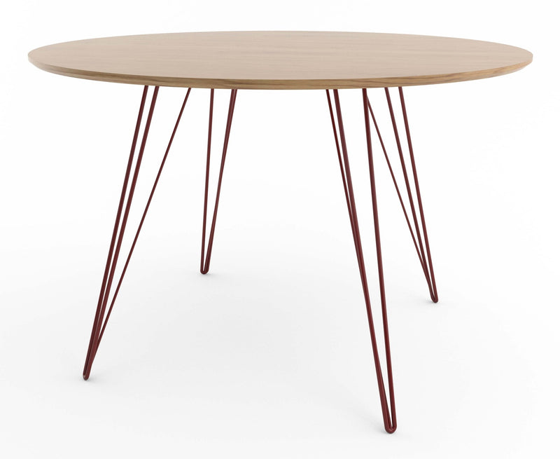 Williams Dining Table - Small Circle - Tronk - Tables + Desks - Maple - Blood Red - HORNE