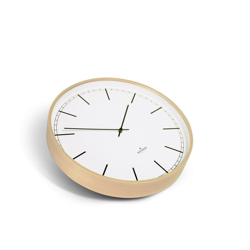 Wood35 Wall Clock - Pine Wood - Huygens - Clocks - White Index - HORNE