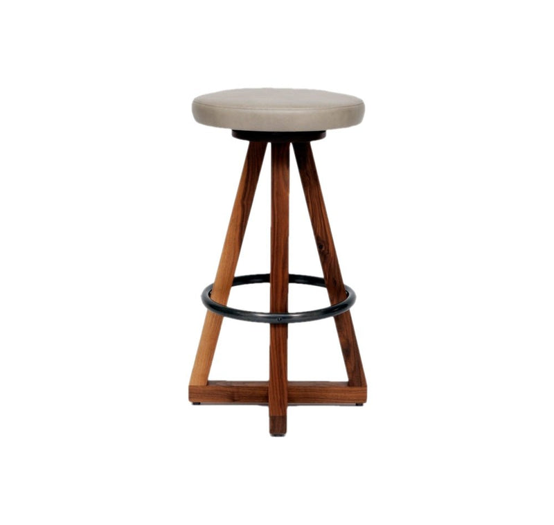 X3 Stool - Artless - Stools + Benches + Ottomans - Walnut - Blackbean - Blackened Steel - HORNE