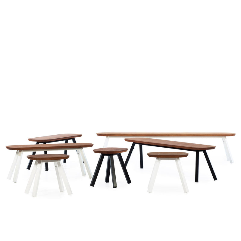 You And Me Bench - Indoor/Outdoor - RS Barcelona - Stools + Benches + Ottomans - 50 Stool - Black - HORNE