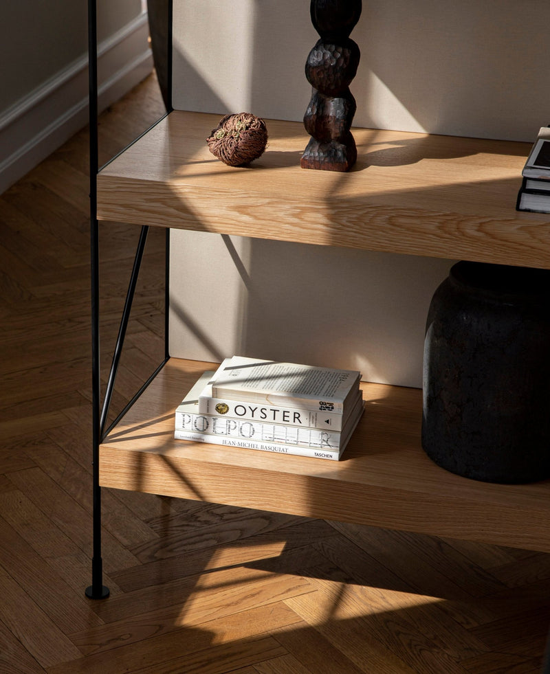 Zet Storage System, 60in. - Audo Copenhagen - Shelving - 1x2 - Black Steel - Black Oak - HORNE